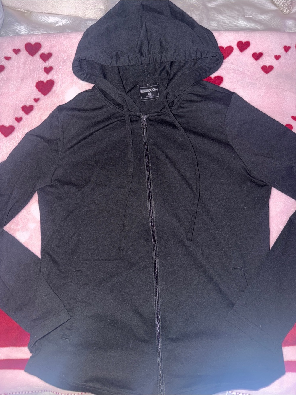 32 Degrees Cool Women's Black Full‑Zip Hoodie Jacket